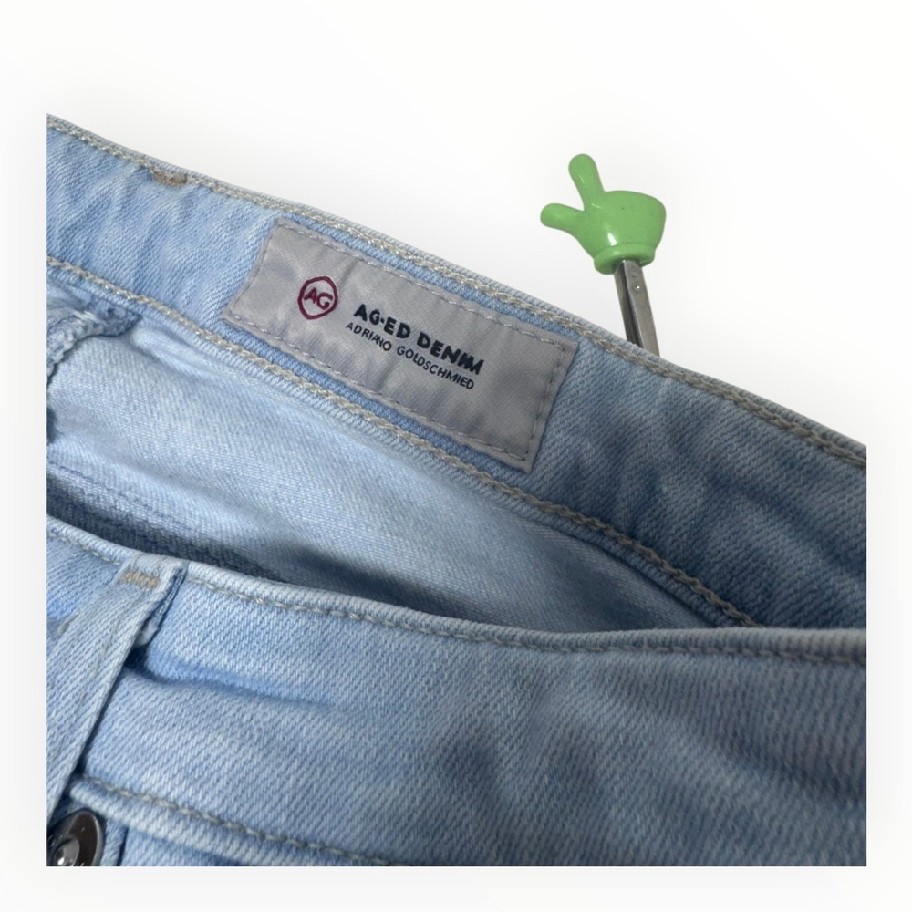 AG Adriano Goldschmied Prima Crop Jeans 29R Light Wash Skinny Raw Hem South Gate - Picture 5 of 7